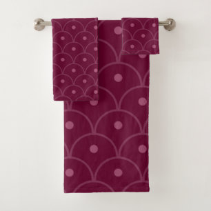 Pink and Fuchsia pattern   Bath Towel Set
