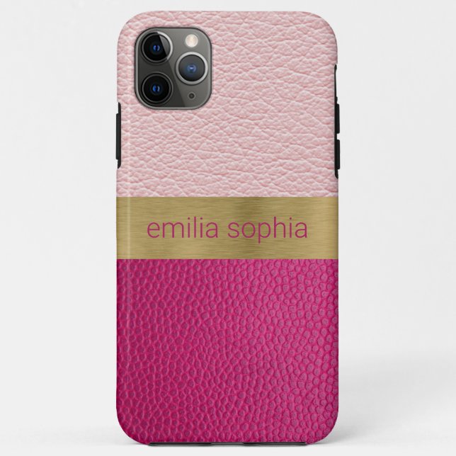 Pink and Fuchsia Personalised Case-Mate iPhone Case (Back)