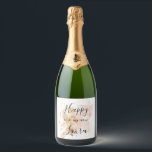 Pink And Gold 60Th Birthday Sparkling Wine Label<br><div class="desc">Pink And Gold 60Th Birthday sparkling wine Label</div>