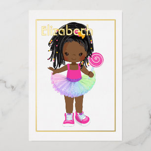 Pink and Gold African American Candy Tutu Birthday