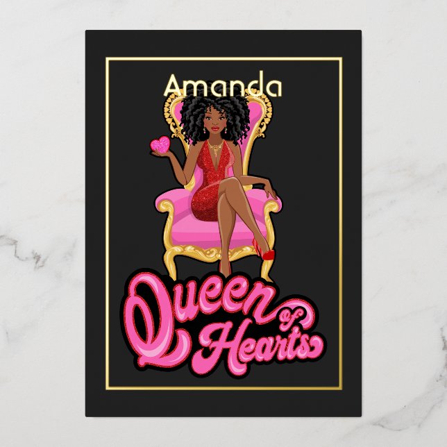 Pink and Gold Afro Birthday Party (Front)