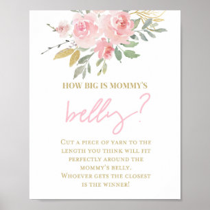 Pink and Gold Baby Shower Game Sign