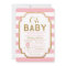 Pink And Gold Baby Shower Invitation, Baby Girl