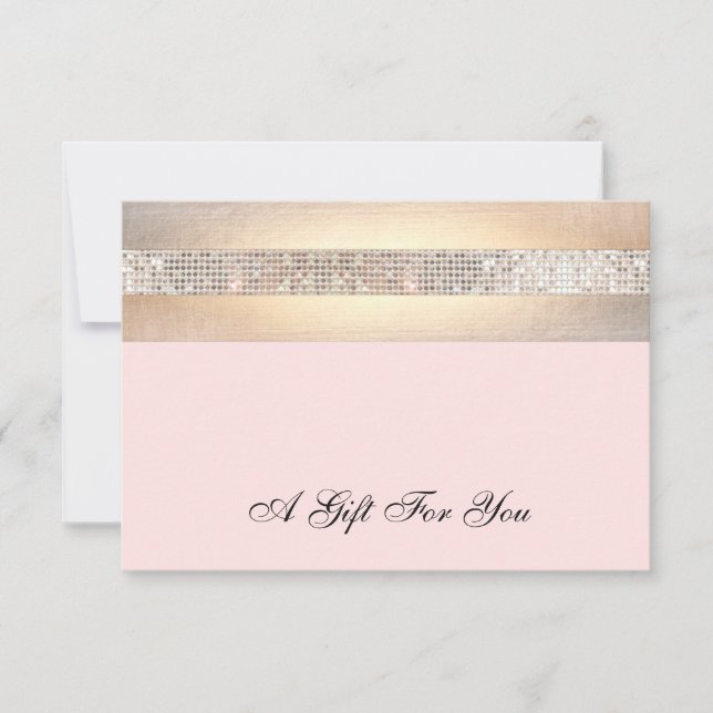 Pink and Gold Beauty Salon Gift Certificate (Front)