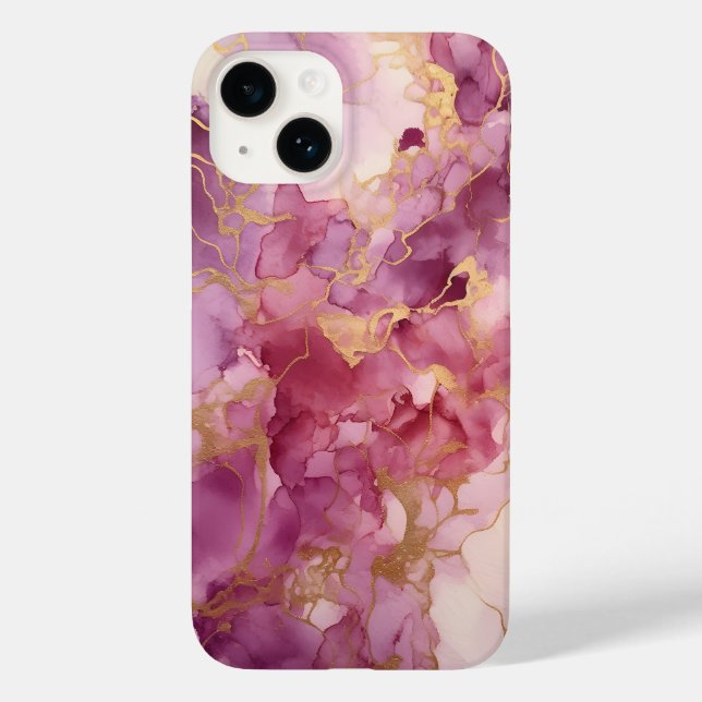 Pink and gold Case-Mate iPhone case (Back)