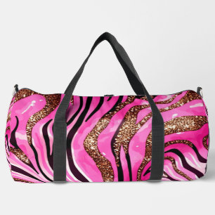 Pink And Gold Cheetah Print Duffle Bag