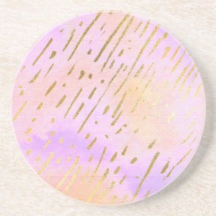 Pink and Gold Coaster