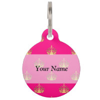 Pink and gold crown pattern
