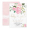 Pink and gold elegant rose floral girl baby shower