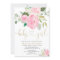 Pink and gold elegant rose floral girl baby shower