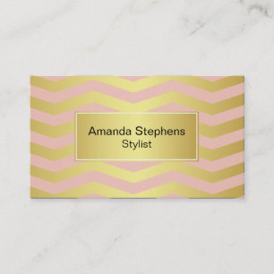 Pink and Gold Feminine Elegance Business Card