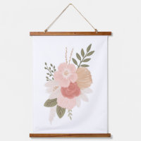 Pink and Gold Floral Greenery Girl Nursery Decor