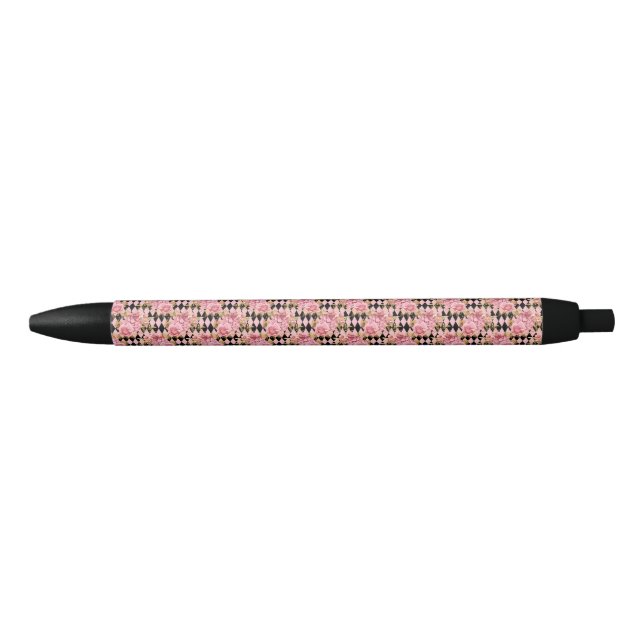 Pink and Gold Floral Pen (Front)