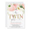 Pink and gold floral twin girls baby shower