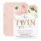 Pink and gold floral twin girls baby shower