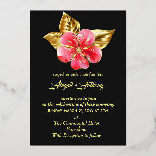Pink and Gold floral wedding