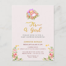 Pink and Gold Flower theme its a girl baby shower