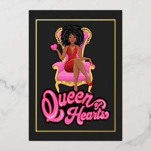 Pink and Gold Girl Birthday Party Foil Invitation