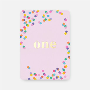 Pink and Gold Girl's First Birthday Confetti