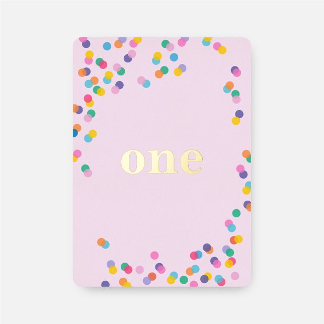 Pink and Gold Girl's First Birthday Confetti (Creator Uploaded)