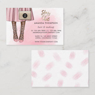 Pink and Gold Girly Business Card