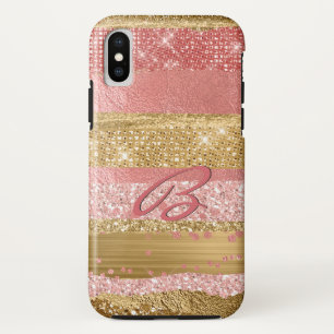 Pink and Gold Glam iPhone X Case