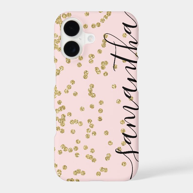 Pink and Gold Glitter Case-Mate iPhone Case (Back)