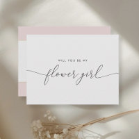 Pink and Gold Heart Will You Be My Flower Girl