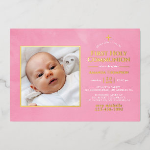 Pink and Gold Holy Communion