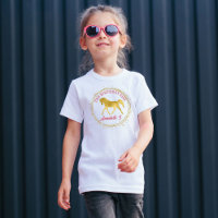 Pink and gold horse equestrian birthday custom