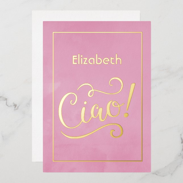 Pink and Gold Italian Wine Bridal Shower (Front/Back)