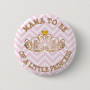 Pink and Gold ITS A GIRL Mum to Be Button
