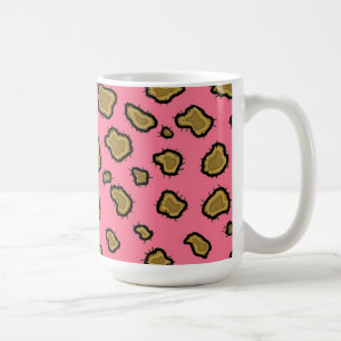 Pink and Gold Leopard Pattern Coffee Mug
