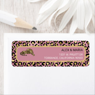 Pink and Gold Leopard Print