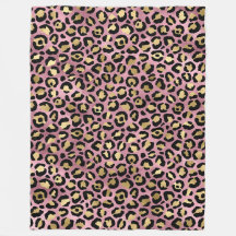 Pink and Gold Leopard Print