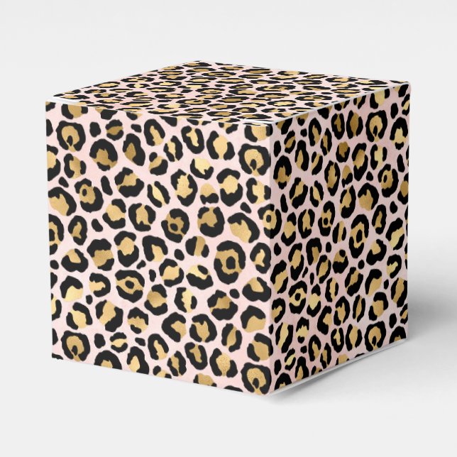 Pink and Gold Leopard Series Design 12 Favour Box (Front Side)