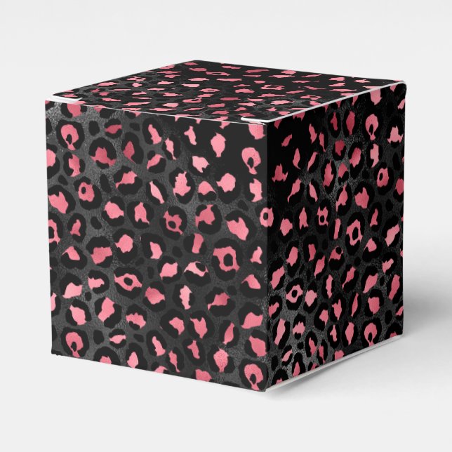Pink and Gold Leopard Series Design 14  Favour Box (Front Side)