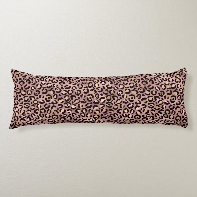 Pink and Gold Leopard Series Design 15 Body Cushion (Front)