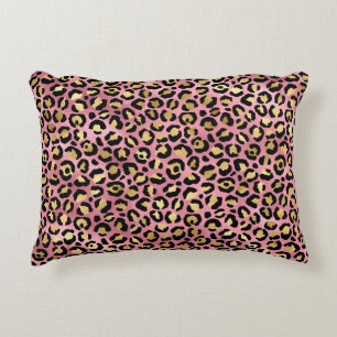 Pink and Gold Leopard Series Design 15 Decorative Cushion