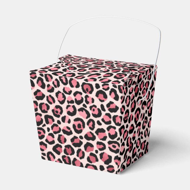Pink and Gold Leopard Series Design 3 Favour Box (Front Side)