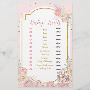 Pink and Gold Magical Carousel Baby Traits