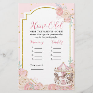 Pink and Gold Magical Carousel How Old The Parents