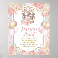 Pink and Gold Magical Carousel Pacifier Hunt