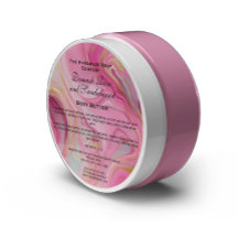 Pink and Gold Marble Cosmetics Jar Label