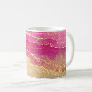 Pink and Gold Marble Elegant Coffee Mug