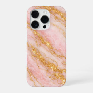 pink and gold marble iPhone 16 pro case