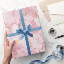 Pink and gold marble liquid style pattern