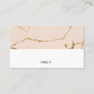 Pink and gold marble place cards - flat