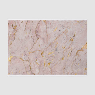 Pink and Gold Marble Tissue Paper