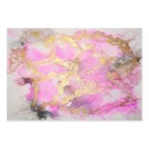 Pink and Gold Marble